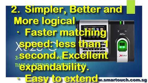 Biometric Fingerprint Machine X628-C Special Features Integrated Singapore Payroll