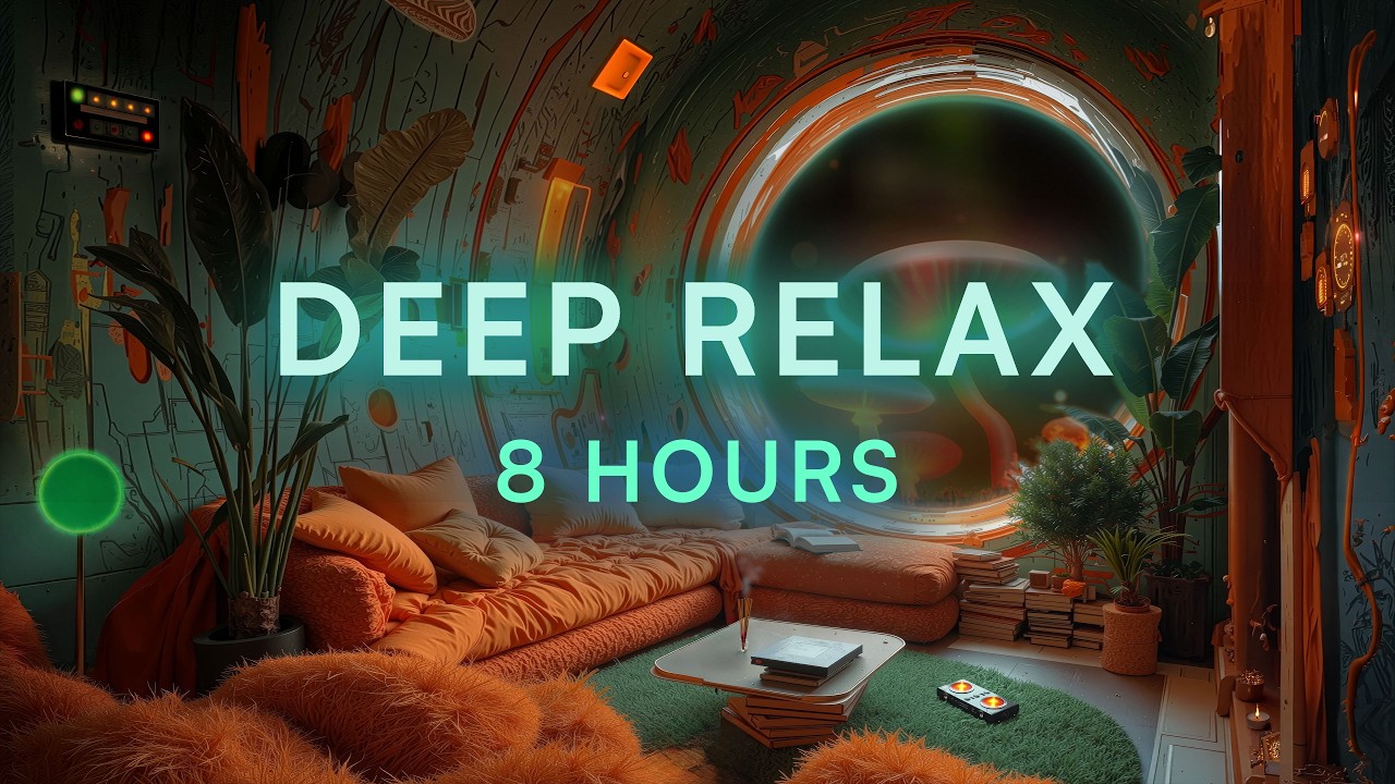 RELAXING AMBIENT MUSIC : Cozy Retrofuturistic Space Lounge — 8 Hours —  Mushroom View Chamber