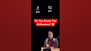 The Difference Between d/dx and dy/dx