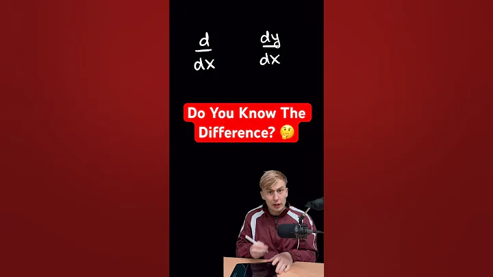The Difference Between d/dx and dy/dx
