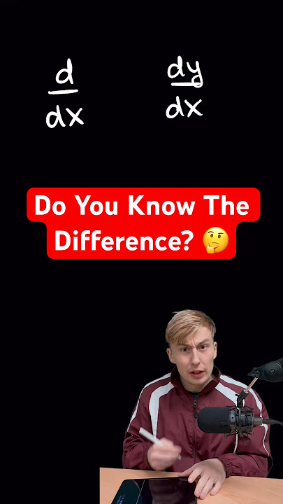 The Difference Between d/dx and dy/dx