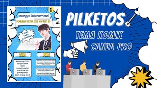 HANYA BUTUH WAKTU 9 MENIT!!!BUAT Tutorial  Poster Pemilihan KETOS Tema Komik kpop Canva Pro