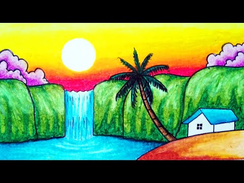 How to draw easy scenery drawing beautiful village house with oil pastel  step by step - Çocuk Gelişimi, Çocuk Eğitimi, Çocuk Psikolojisi,