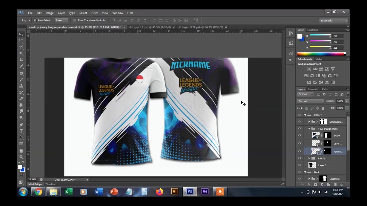 Download Membuat E-Sport Jersey | Esport Kit Mockup FREE DOWNLOAD ...