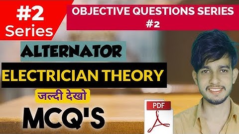 Alternator MCQs Question - important for Technical helper, AlM, ITI INSTRUCTOR & TG-2