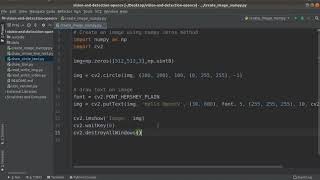 Create an image using numpy zeros method | OpenCV