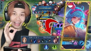 CICI EXP BIKIN YU ZHONG MENANGIS 😭 GAMEPLAY HERO BARU CICI MOBILE LEGENDS