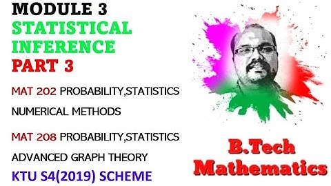 Confidence Interval for Population mean | Module 3(Part 3)| Statistical Inference | MAT 202, 208 KTU