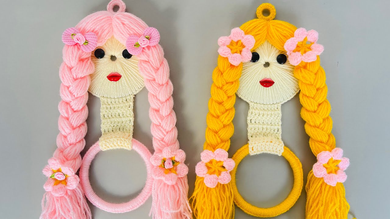 Porta pano de prato em crochê bonequinha rápido e fácil