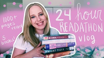 24 HOUR READATHON VLOG ⏱️ | reading 5 books & 1000+ pages in 24 hours