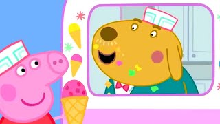 peppa pig rides the ice cream van kids tv and stories