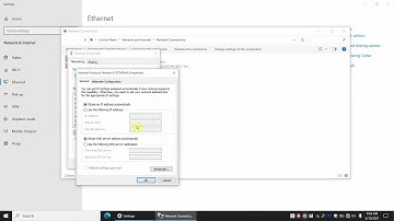 Windows 10, changing ethernet IP address