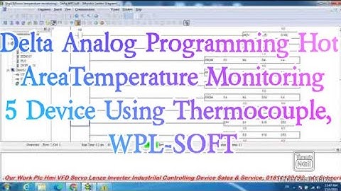 Delta Analog Programming Hot AreaTemperature Monitoring 5 Device Using Thermocouple, WPL-SOFT