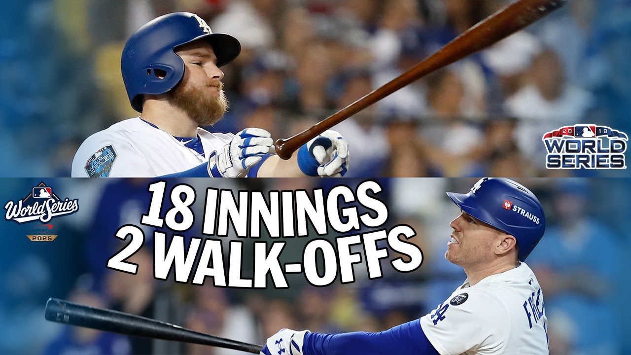 «Доджерс» сыграли в ОБЕИХ 18-иннинговых играх WS и ДВАЖДЫ выбили мяч! (Макс Манси, Фредди Фримен 🔥)