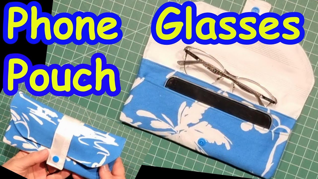 How to sew easy envelope clutch for mobile phone and glasses YouTube