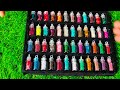 Different Types Small Glitter Bottles Collection.