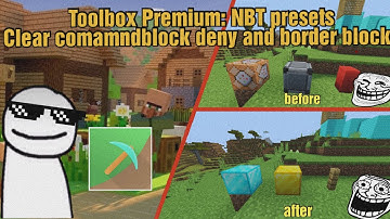 Toolbox premium: NBT Clear cmd block, deny, and border block to air Minecraft pe toolbox 1.18.32
