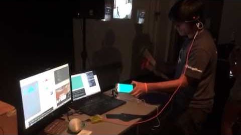 Mind Blown: @virgilvox controls orb using @leapmotion & @skynetim #IoT