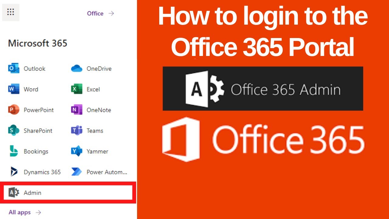 How to login to the Office 365 Portal | Sign Into the Office 365 Portal | Office  365 Admin Center - YouTube