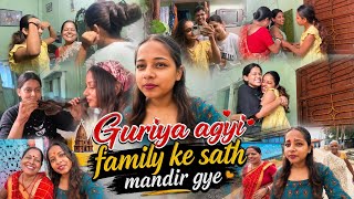 FINALLY GURIYA AGYI || FAMILY KE SATH GYE MANDIR || MG854