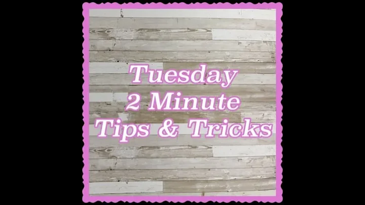 Tuesday 2 Minute Tips & Tricks #2 - Inlaid Shaker ...