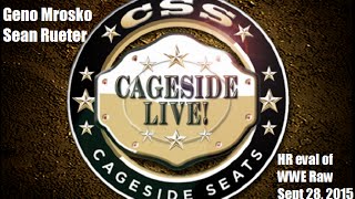 Cageside Live! HR evaluation of WWE Raw edition