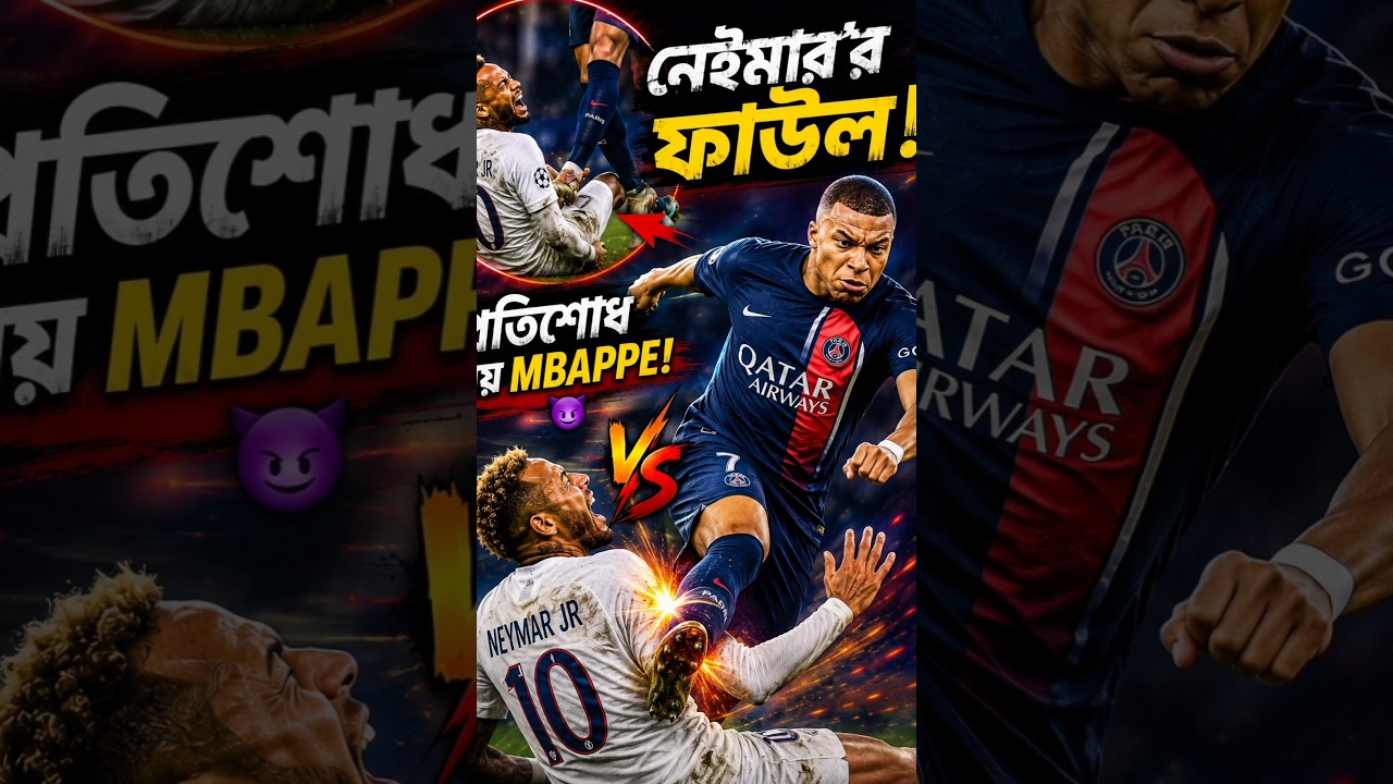 Mbappe gose carzy after Neymar injured #football #shorts