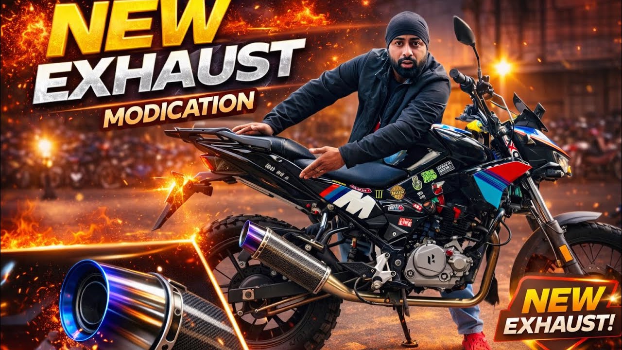 New Exhaust installation Done Finally Hero Xtreme 125r Full System Exhaust Modification 🔥 