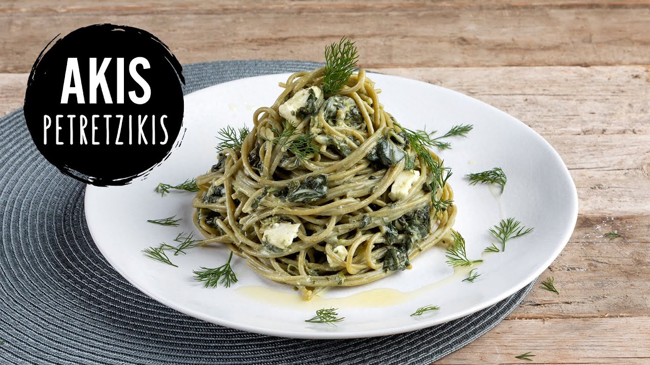⁣Spinach and Feta Pasta | Akis Petretzikis