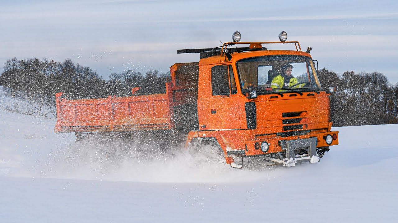 ТАТRА против. СЛОЖНАЯ СНЕЖНАЯ МЕСТНОСТЬ | Tatra 4х4 Евро2 V8 на тракторных шинах