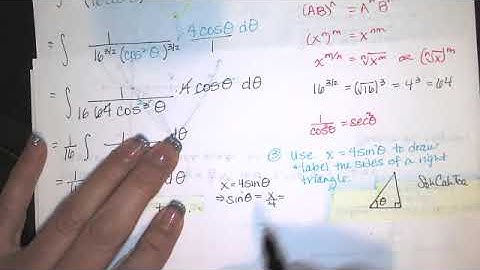 Section 8.4 Problem 3 - Antidifferentiate using trigonometric substitution.  (A Sine substitution)