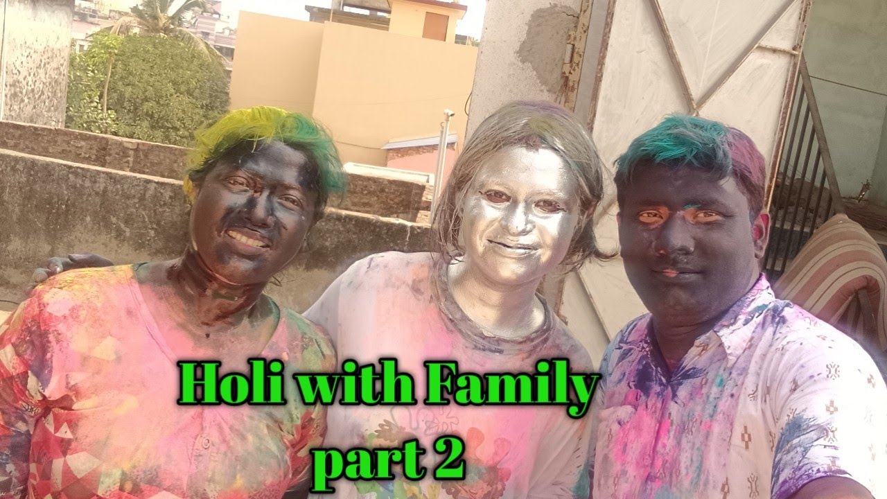 Holi celebration vlog with family part 2 l #viralvideo #holi #funny😄😄