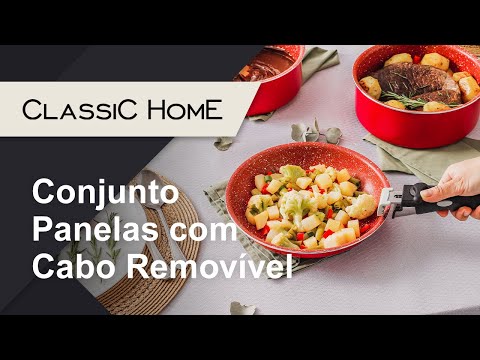 Conjunto de Panelas com Cabo Removível DreamCook – Classic Home - Conjunto de Panelas com Cabo Removível DreamCook – Classic Home