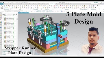 Stripper Runner Plate (Auto Ejection) in 3 Three Plate Injection Mold Design