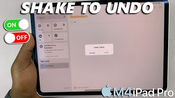 How To Turn Shake To Undo ON / OFF On M4 iPad Pro