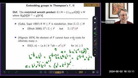 "Subgroups of the group of dyadic piecewise linear homeomorphisms of the real line", Susan Hermiller