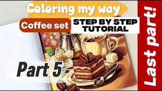 Coloring My Way: Coffee Set Part 5: Bokeh Background with Rubbing Alcohol  | Cozy Little Sets