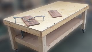 Making a Workbench woodworking table. table with birch plywood