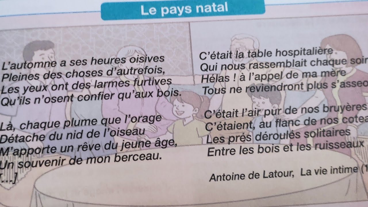 Lecture diction p25.Le pays natal. Unité 1