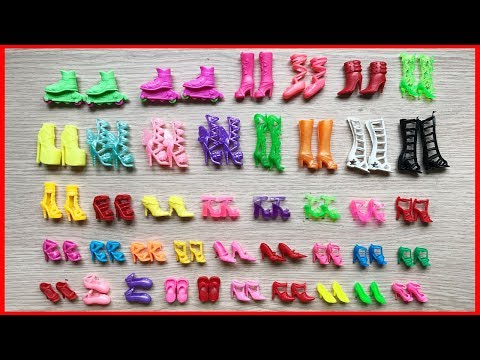 Bộ sưu tập giày cho búp bê, 41 đôi giày cao gót, giày thể thao, giày patin.. Shoes dolls (Chim Xinh)