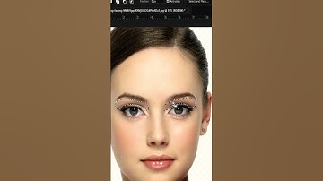 How to apply beautiful eyes makeup in photoshop . #short #shortvideo