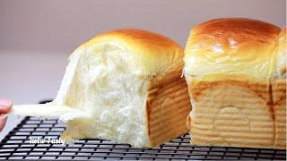 如何用厨师机制作基础牛奶面包/生吐司 | 保持柔软3天以上 How To Make Basic Milk Bread Loaf W/ Stand Mixer, Stay Soft On 3rd Day