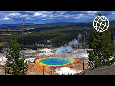 Grand Prismatic Spring, Yellowstone National Park, USA  [Amazing Places 4K]