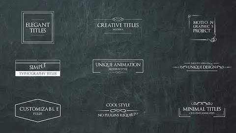 Elegant Titles DaVinci Resolve Templates