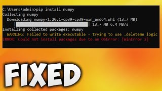 How to Fix Could not install packages due to an OSError in Python