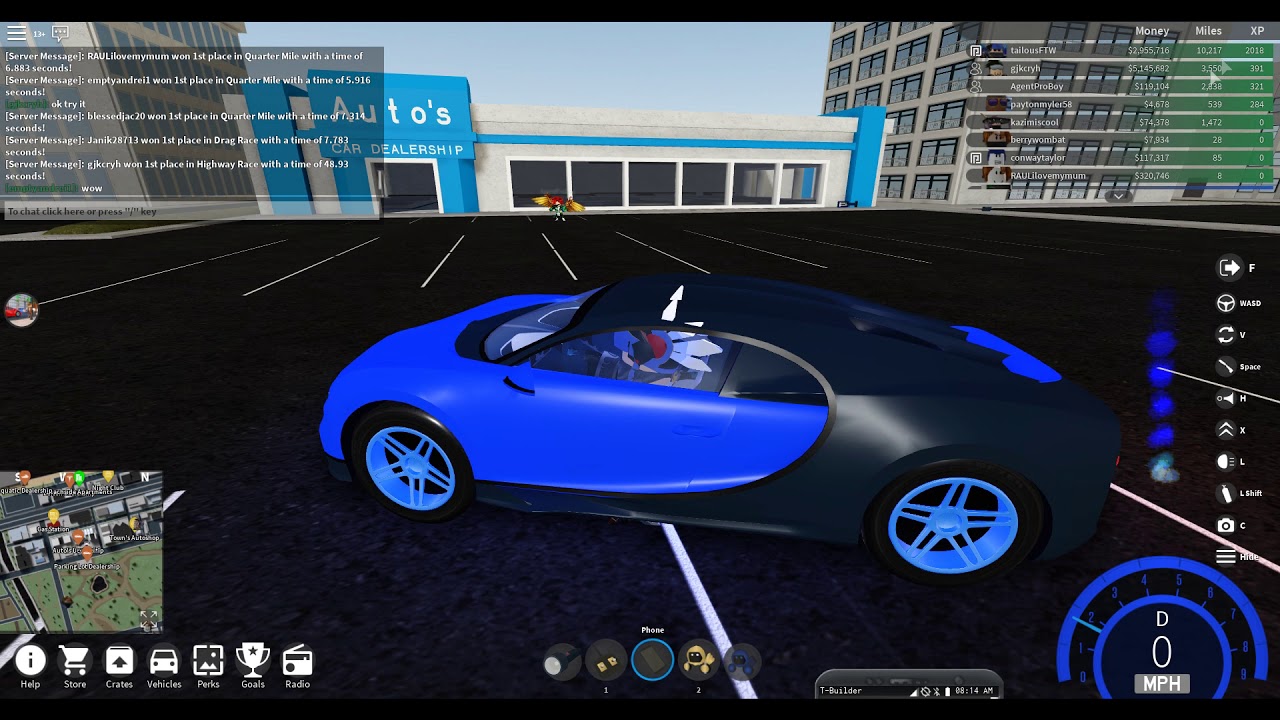 Roblox Vehicle Simulator New Car Update The Bugatti Is Fast Youtube - bugatti veyron top speed roblox vehicle simulator youtube