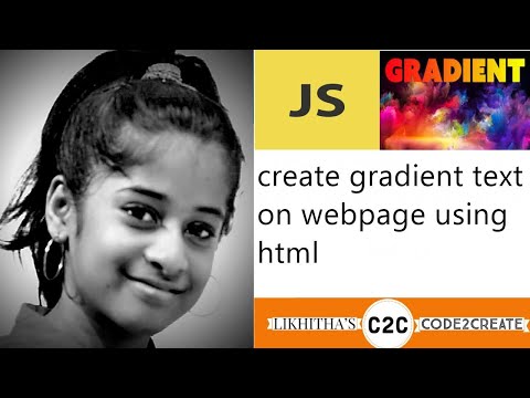 Create gradient text/word on webpage using html in visual studio code