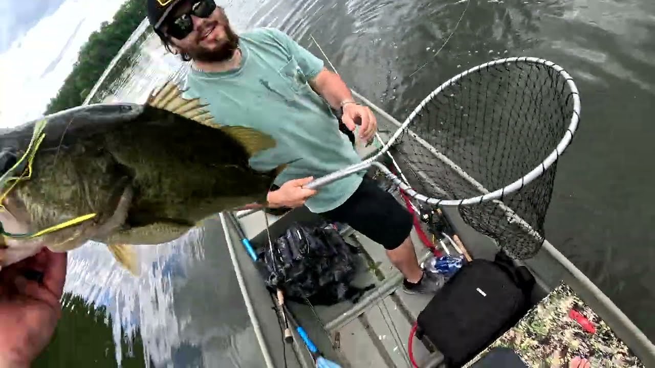 Summer bass fishing a small lake