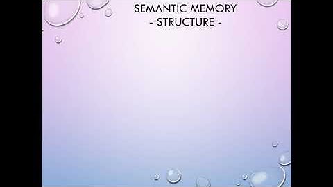 Cog Psy 5 2 Structure of Semantic Memory