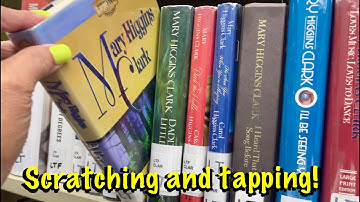 ASMR Request! Book Spine Tap & Scratch! (Whispered Version) Library books~Running nails along books